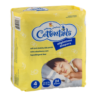 Cottontails Nighttime Diapers Size 4 - 24 CT