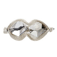 Colette Malouf Rock Crystal Groovy Mesh Snap Clip