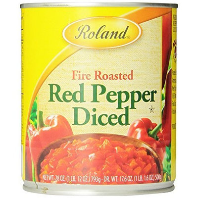 Roland Fire Roasted Diced Red Peppers, 28-Ounce Cans (Pack of 4)