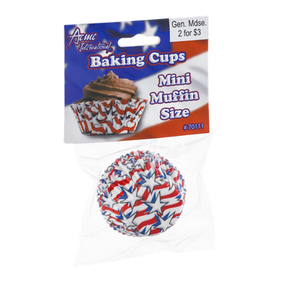 Acme International Baking Cups Mini Muffin Size Stars & Stripes