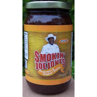 Spicy BBQ Sauce By Smokin' Joe Jones 18-oz. Net Wt. Glass Twin Pack Jar. Smokin' Joe Added a Little Cayenne and Black Pepper to the Original Mild Barbecue Sauce. Add to Ground Beef for a Tangy Hamburger or Meatloaf. No Msg, 0 Cholesterol, 0 Fats, No Preservatives.
