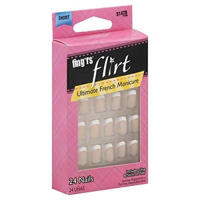 Fingrs Fing'rs Flirt Nails, Ultimate French Manicure, Short, 1 ea