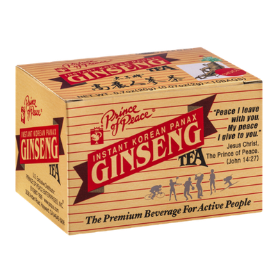 Prince of Peace Instant Korean Panax Ginseng Tea Bags - 10 CT