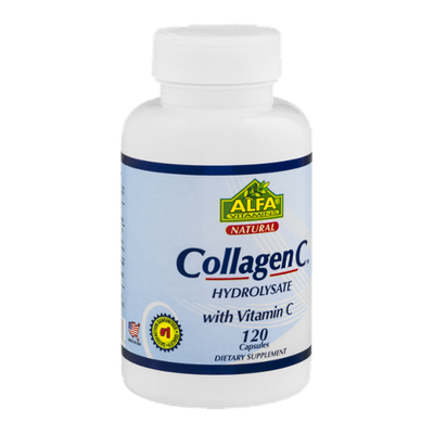 Alfa Vitamins Collagen C Hydrolysate with Vitamin C Capsules - 120 CT