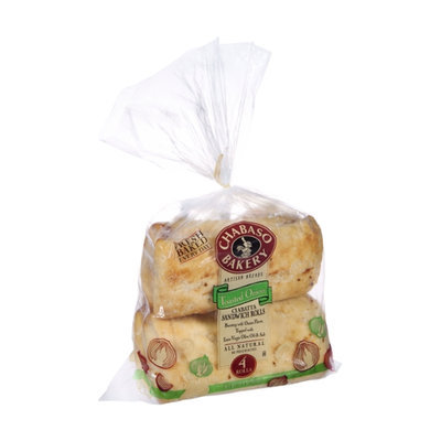 Chabaso Bakery Artisan Breads Toasted Onion Ciabatta Sandwich Rolls - 4 CT