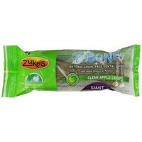 Zuke's Z-Bones Edible Grain-Free Dental Chews, Clean Apple Crisp, Giant 3.88-Ounce, Individually Wrapped Bone