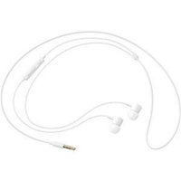 Samsung HS130 Wired Headset w/ Inline Mic, White - Stereo - White - Wired - 32 Ohm - 20 Hz - 20 kHz - Earbud - Binaural - In-ear - 3.94 ft Cable