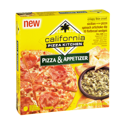 California Pizza Kitchen Crispy Thin Crust Pizza & Spinach Artichoke Dip Appetizer