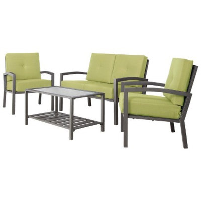 Threshold 4 Piece Metal Patio Furniture Set, Squier Collection