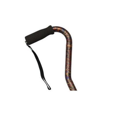 Harvy Unisex Adjustable Center Balance Grip Cane Balloons Aluminum Shaft, Black Hypalon Handle -Affordable Gift for your Loved One! Item #DHAR-52116