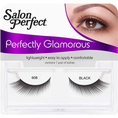 Salon Perfect Perfectly Glamorous Eyelashes, 608 Black, 1 pr