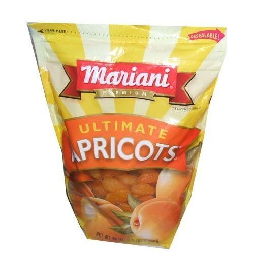 Mariani Premium Dried Ultimate Apricots 48 oz Resealable Value Bag