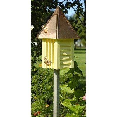 Heartwood Flutterbye Butterfly House, Yellow with Copper Roof