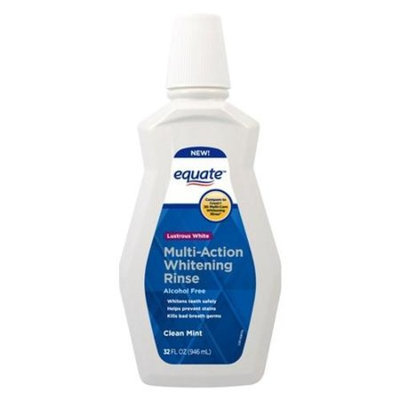 Equate Lustrous White Clean Mint Multi-Action Whitening Rinse, 32 fl oz