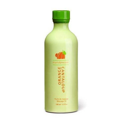 Fruits & Passion Fruity Massage Oil, Orange-Cantaloup, 3.3-Ounce Bottle