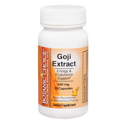 Botanic Choice Goji Extract 600 mg Dietary Supplement Capsules