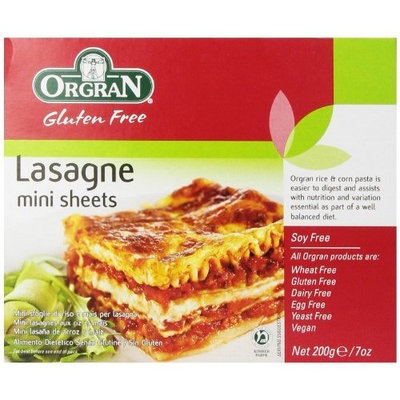 Orgran Pasta Rice And Corn Lasagna Mini Sheets, 7.1 Ounce