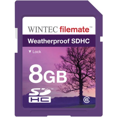 FileMate Wintec Filemate 8GB Class 6 SDHC Weatherproof Memory Card, Purple