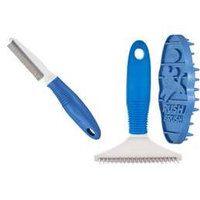 Oster ShedMonster Undercoat Rake, Debris Comb & Rush Brush, 3 Piece Grooming Kit