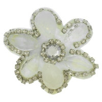 RIVIERA, A STYLEMARK CO Women's Riviera Flower Snap Clip with Jewels and Rhinestones -