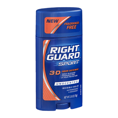 Right Guard Sport 3-D Odor Defense Anitperspirant & Deodorant Solid Unscented