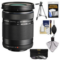 Olympus M.Zuiko 40-150mm f/4.0-5.6 R Micro ED Digital Zoom Lens (Black) with Tripod + 3 UV/CPL/ND8 Filters + Accessory Kit for OM-D E-M5, E-M1, E-M10, Pen E-P5, E-PL3, E-PL5, E-PM2 Cameras