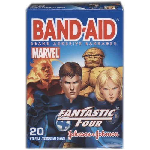 Band-Aid Brand Adhesive Bandages, The Fantastic 4, 20 sterile bandages, Assorted Sizes