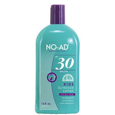 No Ad NO-AD Kids Sunblock Lotion, SPF 30, 16 Ounces