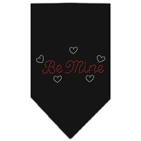 Mirage Pet Products Be Mine Rhinestone Bandana, Small, Black