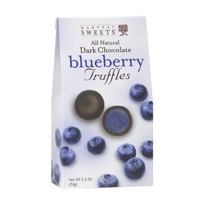 Harvest Sweets Dark Chocolate Truffles, Blueberry, 2.6-Ounce (Pack of 6)
