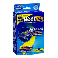 Wartner Cryogenic Wart Removal System Freezes Common & Plantar Warts - 12 CT