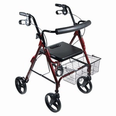 Drive Medical D-Lite Rollator Walker w/ Wheels & Loop Brakes