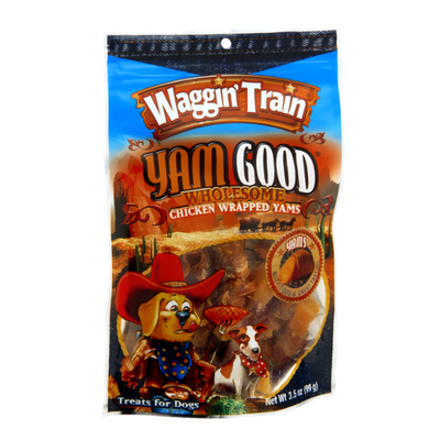 Waggin' Train Yam Good Chicken Wrapped Yams Treats for Dogs