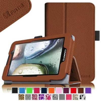 Fintie Lenovo IdeaTab A3000 7-Inch Android Tablet Folio Case - Premium Leather Cover Stand With Stylus Holder, Brown