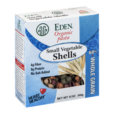 Eden Organic Pasta 60% Whole Grain Small Vegetable Shells