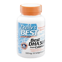 Doctor's BEST Best DHA 500 from Calamari 500mg Dietary Supplement Softgel Capsules - 30 CT