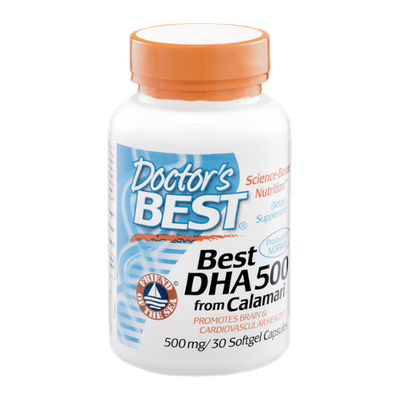 Doctor's BEST Best DHA 500 from Calamari 500mg Dietary Supplement Softgel Capsules - 30 CT
