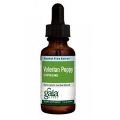 Valerian/Poppy Supreme Alchohol Free Gaia Herbs 2 oz Liquid