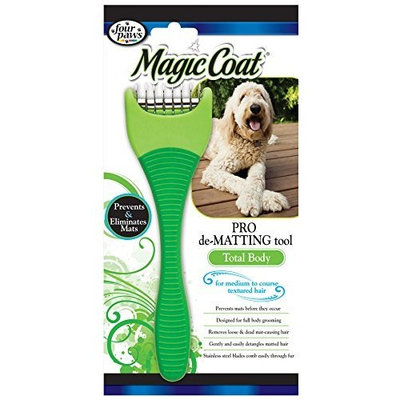Four Paws Magic Coat Dog Grooming De Matting Tool, Medium to Coarse Coat