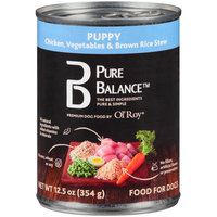 Ol' Roy Pure Balance Chicken, Vegetables and Brown Rice Stew Puppy Canned Dog Food, 12.5 oz