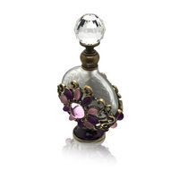Welforth Perfume Bottle (Floral with Pink and Purple Rainstone)