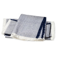 Threshold Chambray Napkin with Fringe - Blue (Set of 4)