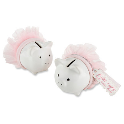 Kate Aspen Tutu Cute Ceramic Mini-Piggy Bank (Set of 12)