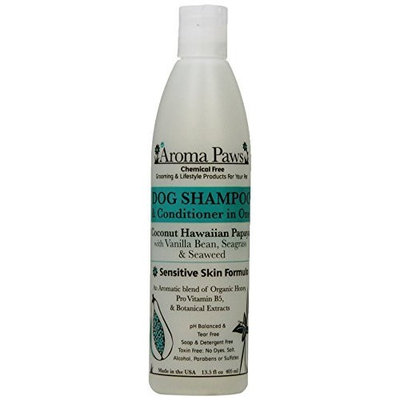 Aroma Paws 13.5 oz. Luxury Dog Shampoo & Conditioner in One Coconut Papaya: Sensitive Skin