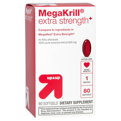 up & up MegaKrill 500 mg Extra Strength Softgels - 80 Count