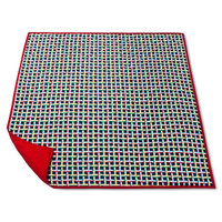 Summer 4-person Picnic Blanket Multi Colored Basket Weave - Evergreen, Eureka Yellow