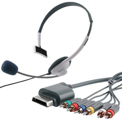 Eforcity INSTEN Component HD AV Cable/ Headset for Microsoft Xbox 360