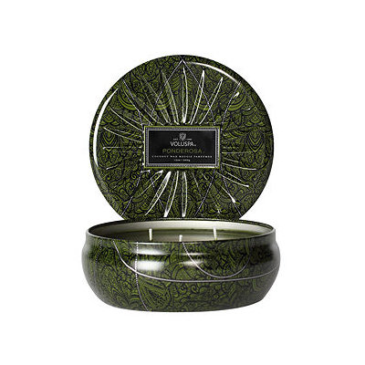 Voluspa 3 Wick Decorative Tin, Ponderosa, 12 oz
