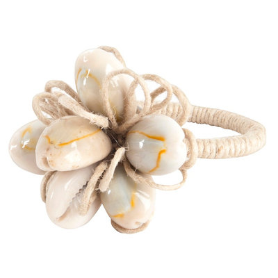 Saro Shell Design Napkin Ring (Set of 4)