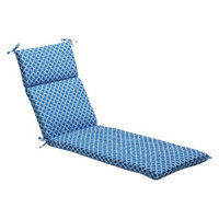 Pillow Perfect Outdoor Chaise Lounge Cushion - Blue/White Geometric